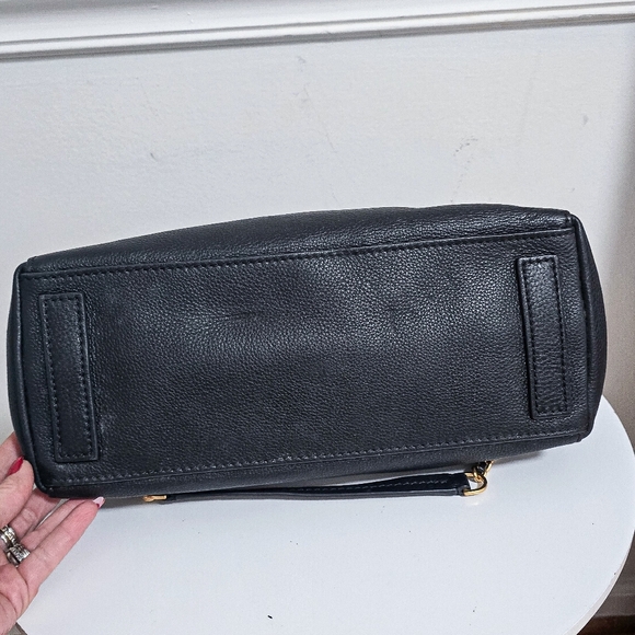 Tory Burch Mcgraw black leather chain tote shoulder bag - Picture 6 of 12